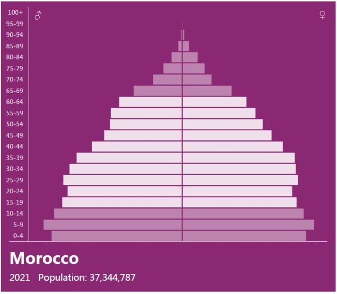 Morocco Population Pyramid
